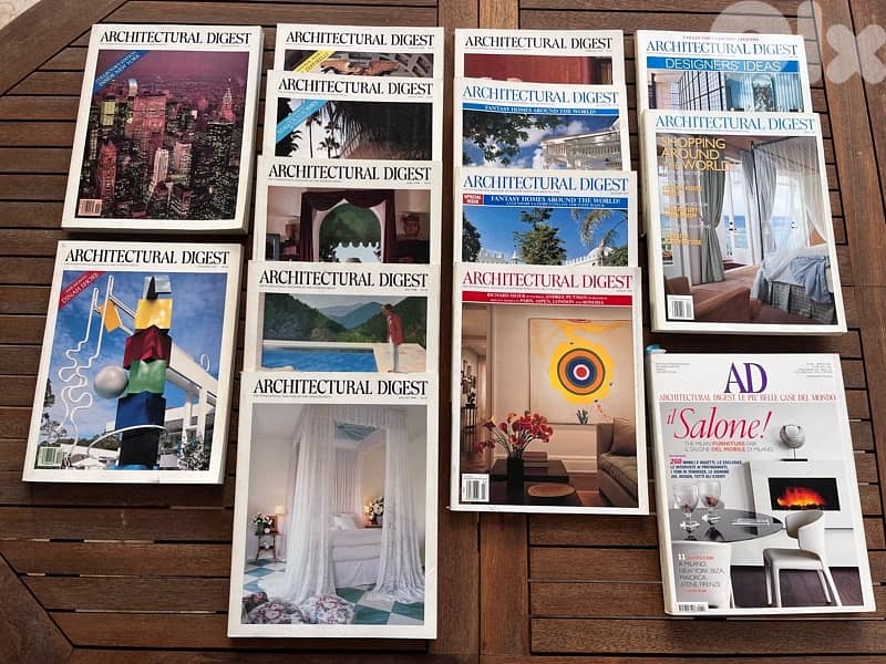 A. D. Architectural Digest magazines U. S. edition. 0