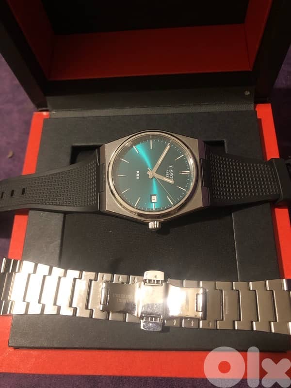 tissot prx with leather strap 1