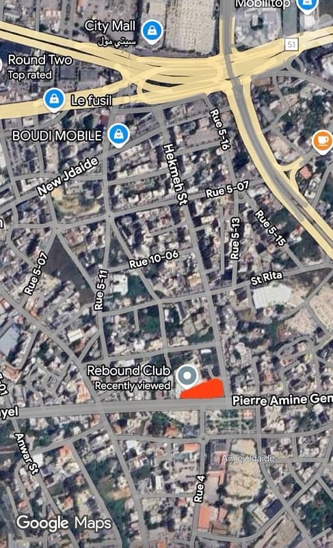 Prime Corner Land – Jdeideh, Metn – 2,120 m² – B2 Zoning 1