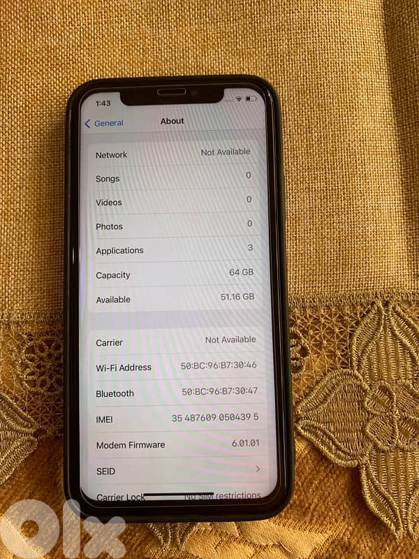 تلفون أيفون xs مغير شاشة بلا فيس أيدي مستعمل نضيف السعر 115$ 6