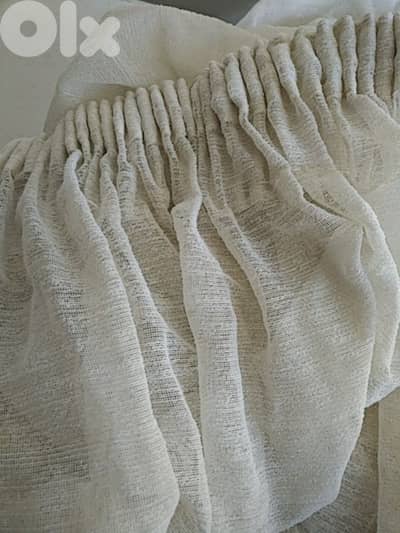 6 white curtains (Textile made in France) - Not Negotiable