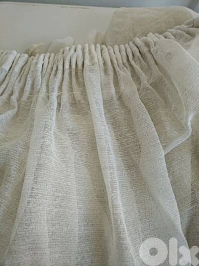 6 white curtains (Textile made in France) - Not Negotiable