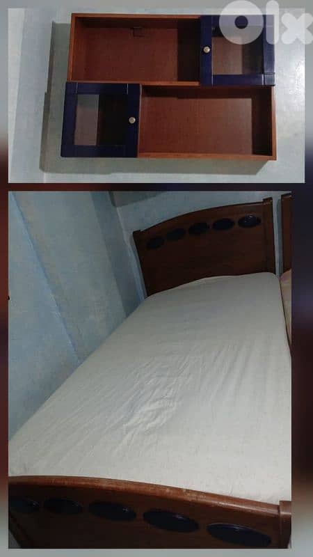 تخت مفرد وكابينيه  single bed and cabinetry 0