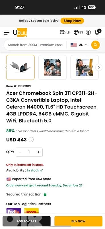 Acer Chrombook Spin 311 1