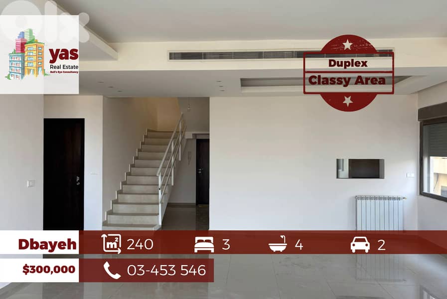 Dbayeh 240m2 | Duplex | Sea View | Prime Location Catch | OH | 0