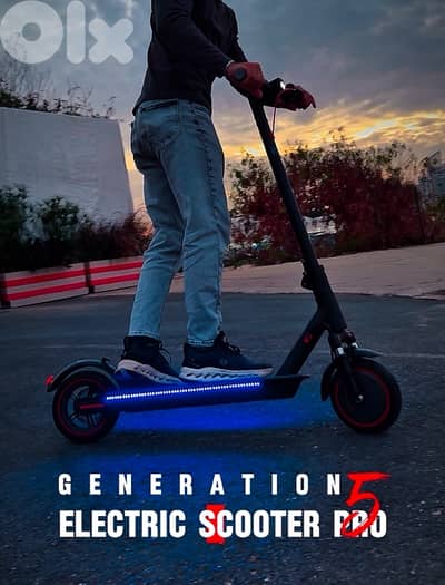 Electric Scooter 35KM Speed with Front Suspension & Two Side Strip LED