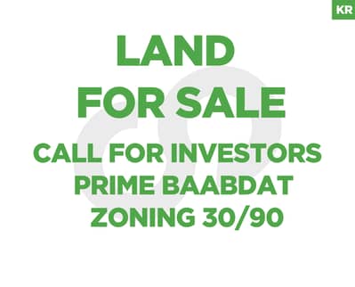 Land for Sale Prime Baabdat Location-Great Investment ! REF#KR129825 !
