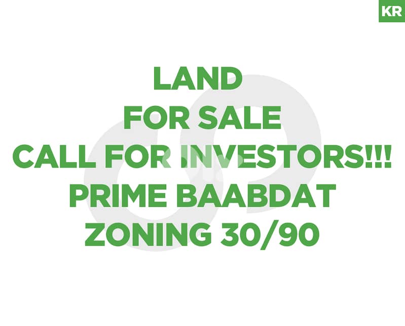 Land for Sale Prime Baabdat Location – Great Investment! REF#KR129828 0