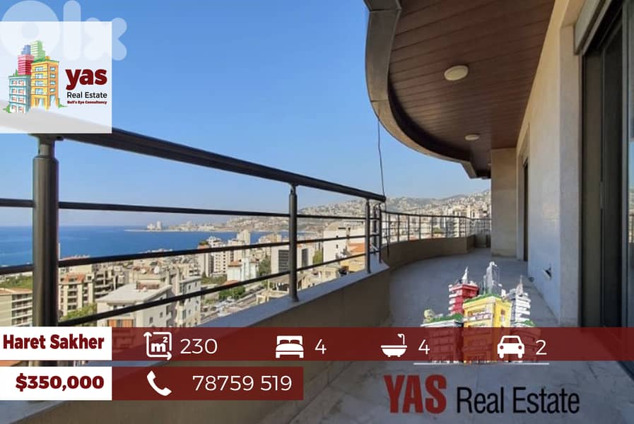 Haret Sakher 230m2 | Mint Condition | Decorated | Sea View | YV 0