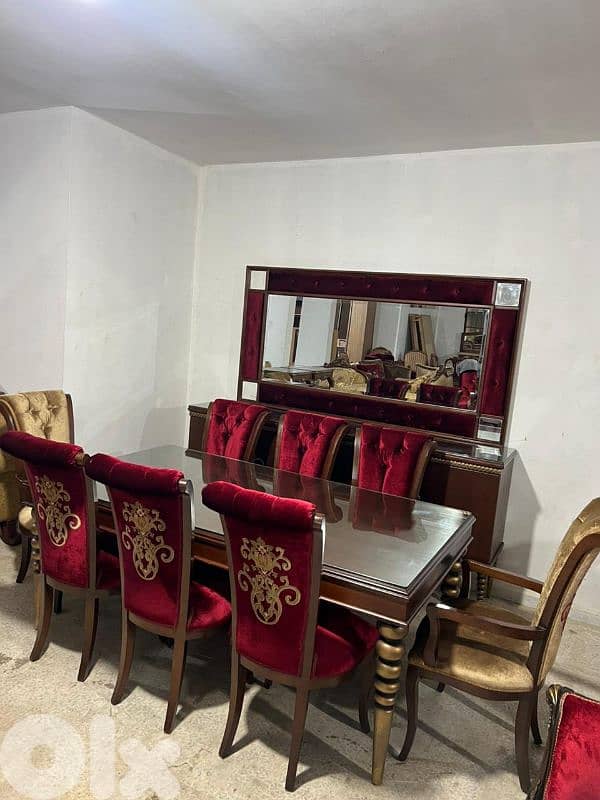 اوضة سفرة ملكية خشب زان ولاتي كلا ملبسة قشر 3