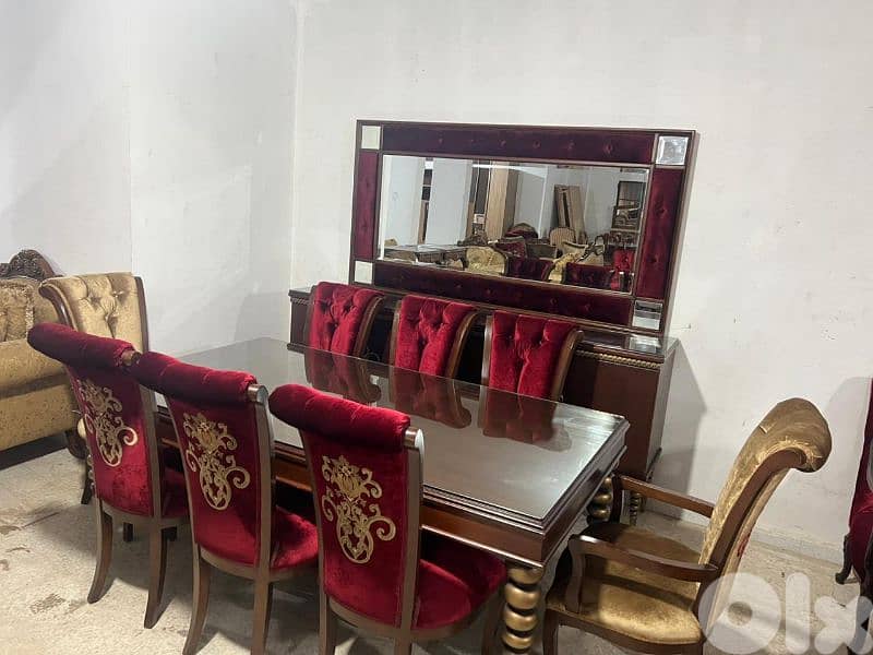 اوضة سفرة ملكية خشب زان ولاتي كلا ملبسة قشر 14