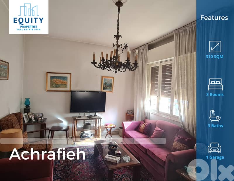 310 SQM Apartment For Sale In Achrafieh Rizk LAU Area #ML233924 0