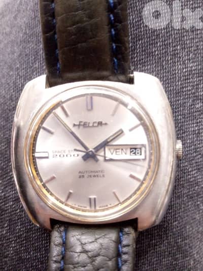 rare Vintage Felca Space Star 2000 Automatic Day Date Swiss  Watch