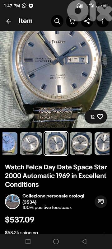 rare Vintage Felca Space Star 2000 Automatic Day Date Swiss  Watch 2