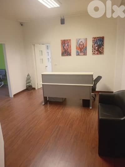 for rent office Fully furnished in a commercial building sin el fil.