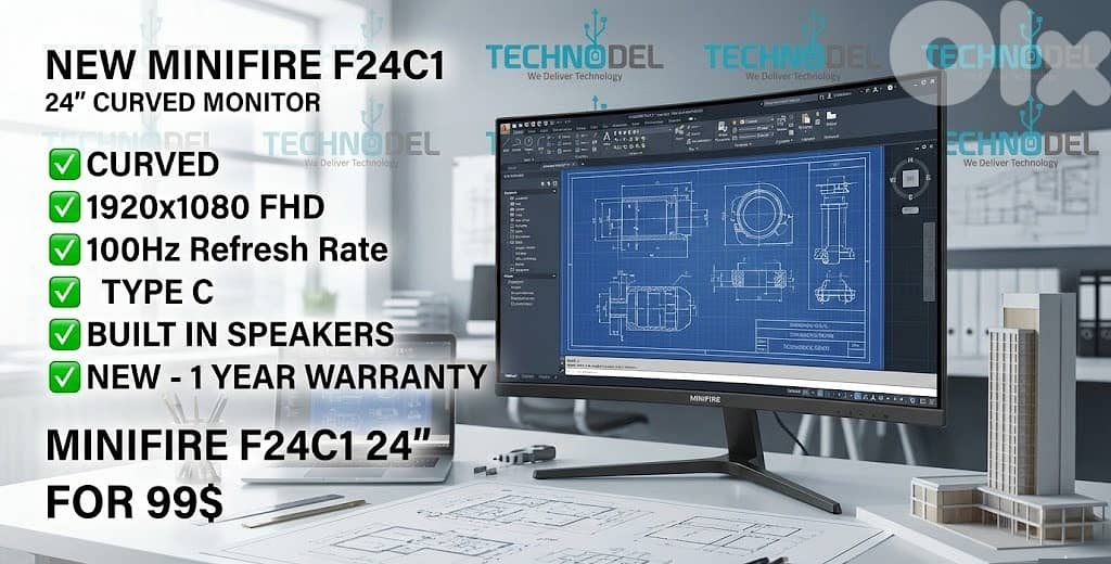 NEW 24" Curved 100hz Monitor 0