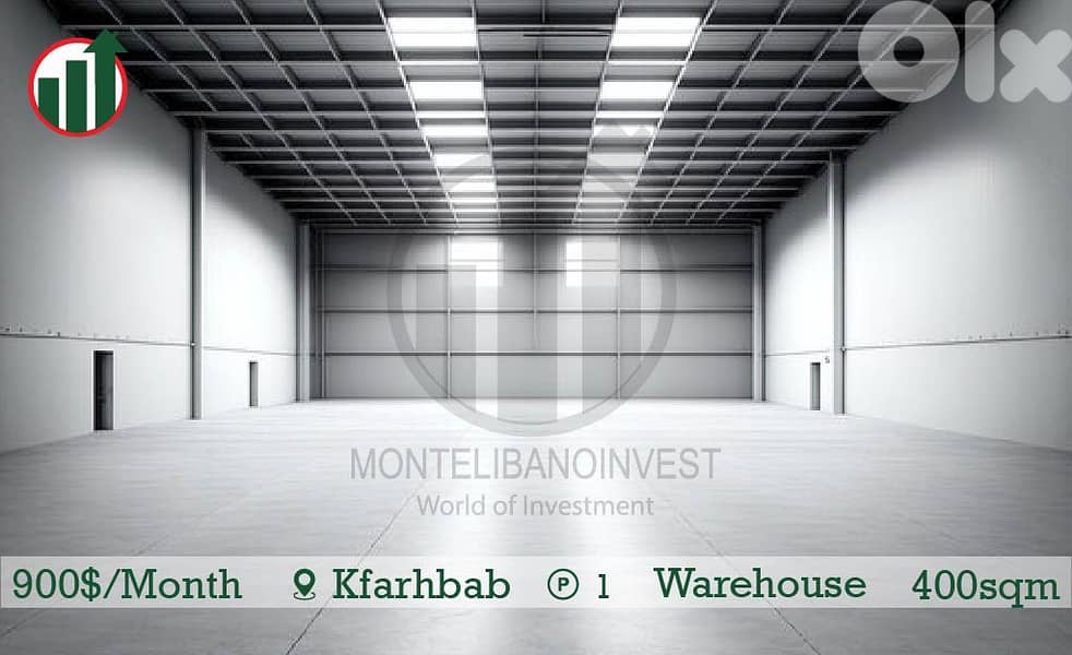 Warehouse for rent in Kfarhbab !! 0