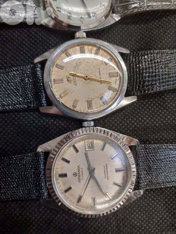 5 vintage Swiss watches manual movement all for 125$ 3