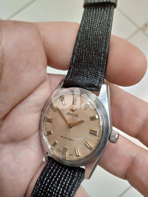 5 vintage Swiss watches manual movement all for 125$ 5