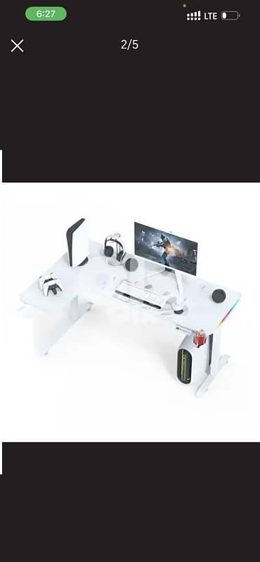 mega gaming combo 160cm gaming desk + razer gaming chair 2