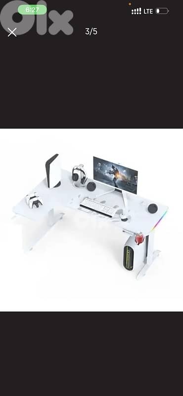 mega gaming combo 160cm gaming desk + razer gaming chair 3