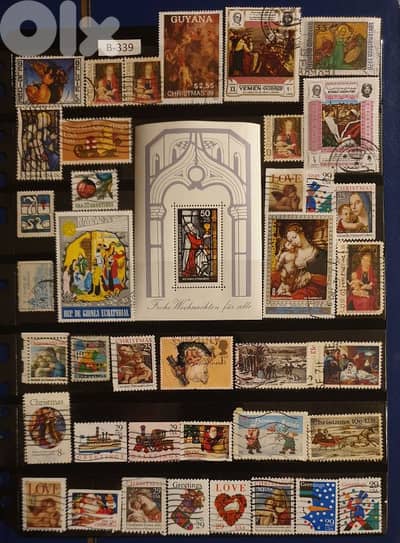Christmas & Seasons Greetings old stamps Lot# B-339
