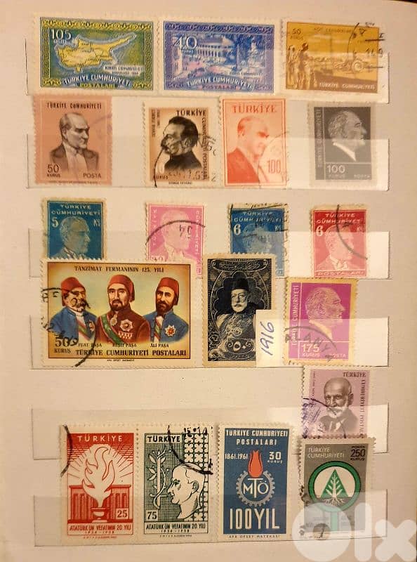 Ottoman Empire Turkey 1892-1960's stamps in Album 4