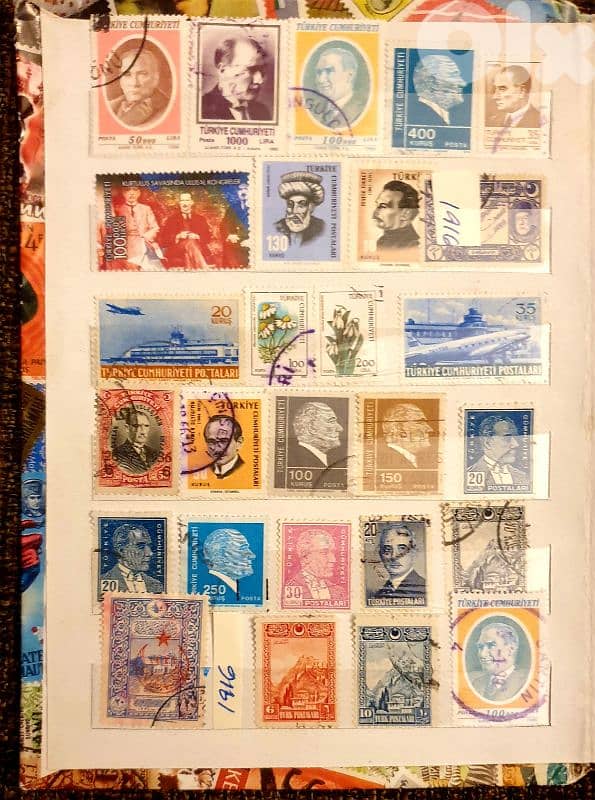 Ottoman Empire Turkey 1892-1960's stamps in Album 5
