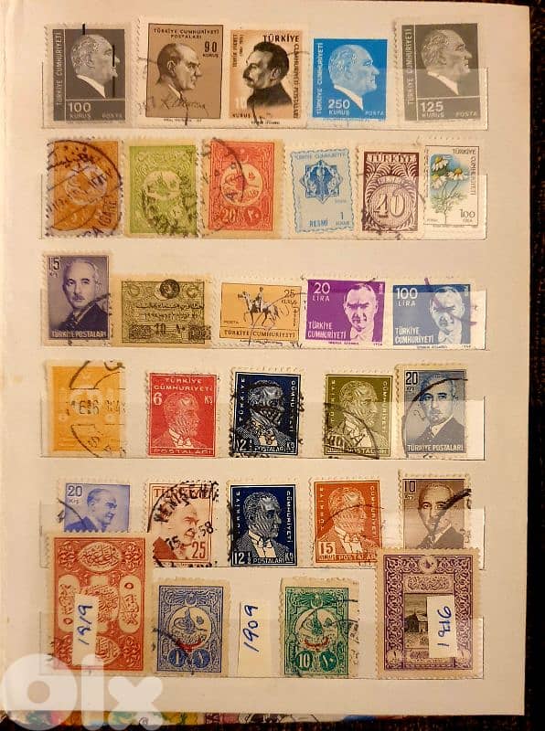 Ottoman Empire Turkey 1892-1960's stamps in Album 6