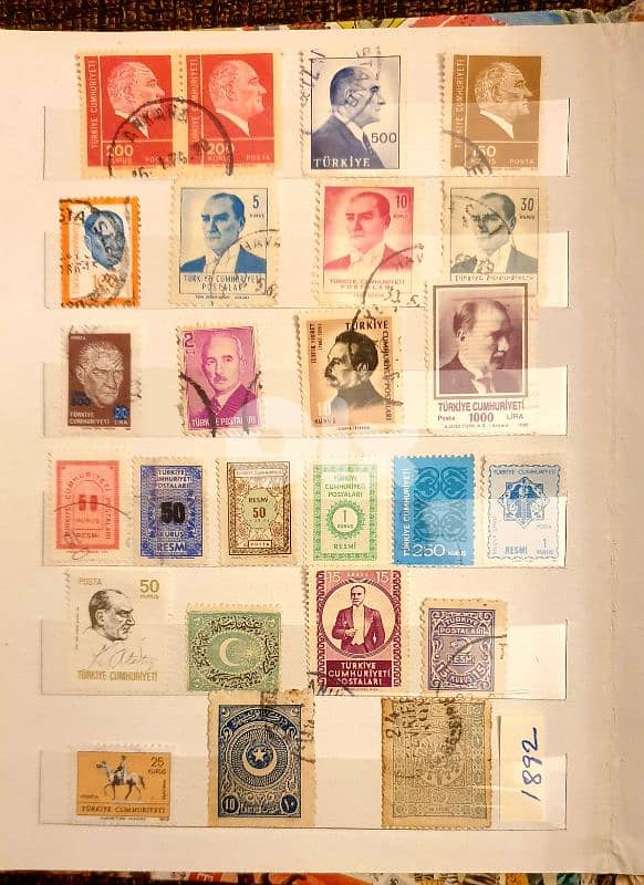 Ottoman Empire Turkey 1892-1960's stamps in Album 8