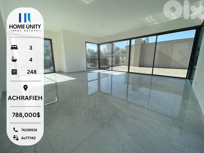 Luxury 248sqm Duplex Nestled in a Peaceful, Modern Area of Achrafieh 0