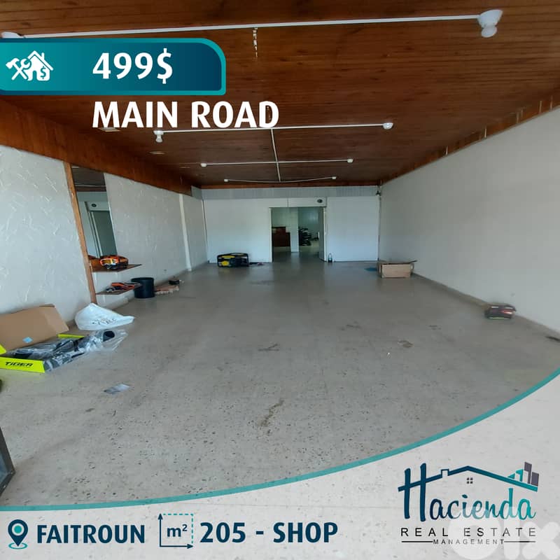 Main Road Shop For Rent In Faitroun 0