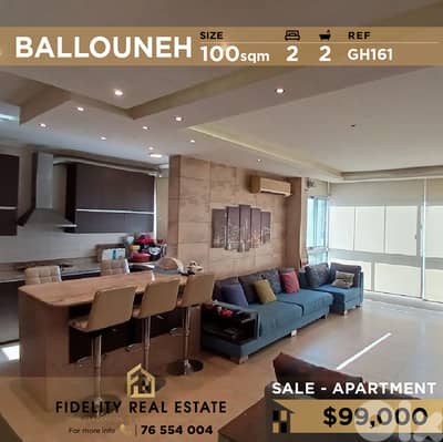 Apartment for sale in Ballouneh GH161 شقة للبيع في بلونة