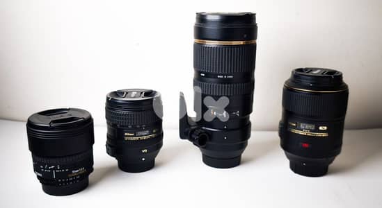 4 x Lenses for nikon D810 or F Mount nikon cameras