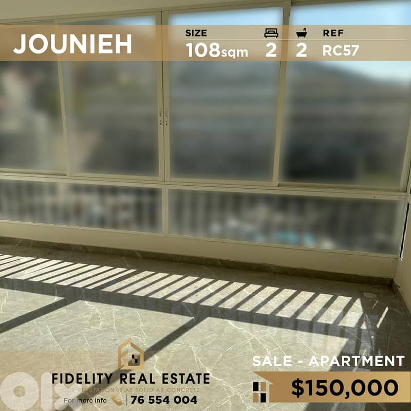 Apartment for sale in Jounieh RC57 شقة للبيع في جونيه 0