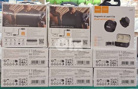 HOCO DUAL WIRELESS MIC MAGNETIC & LAPEL CLIP L22