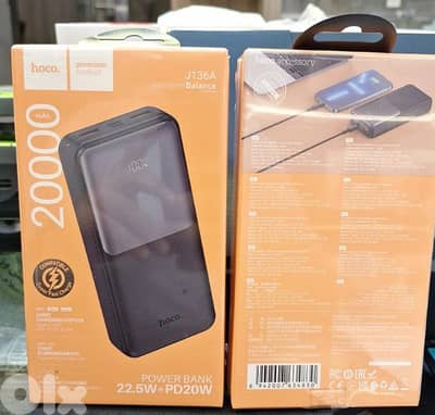 HOCO POWER BANK 20000MAH (22.5W + 20W PD) J136A