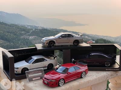 jdm nissan diecast resin model car scale 1/18 ignition and autoart