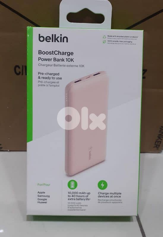 Belkin boostcharge power bank 10k 15w pink 0