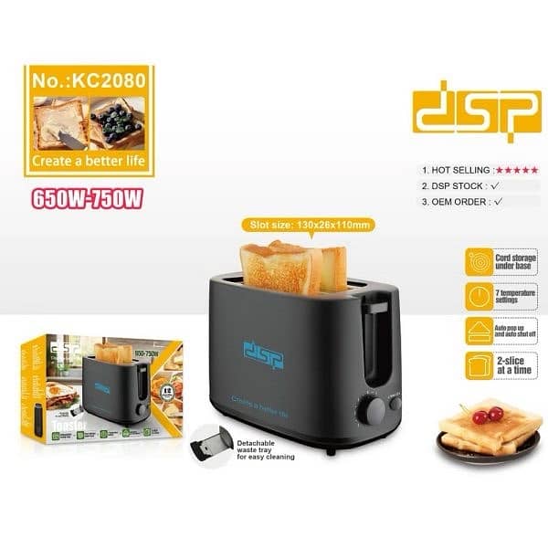 DSP Electric Toaster 650-750W 4