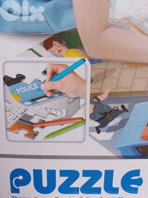 48 pieces police coloring puzzle 2