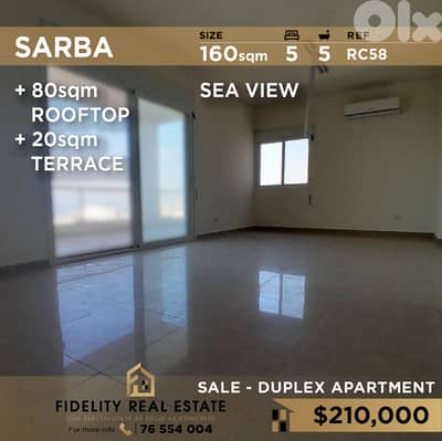 Apartment for sale in Sarba RC58 شقة للبيع في صربا