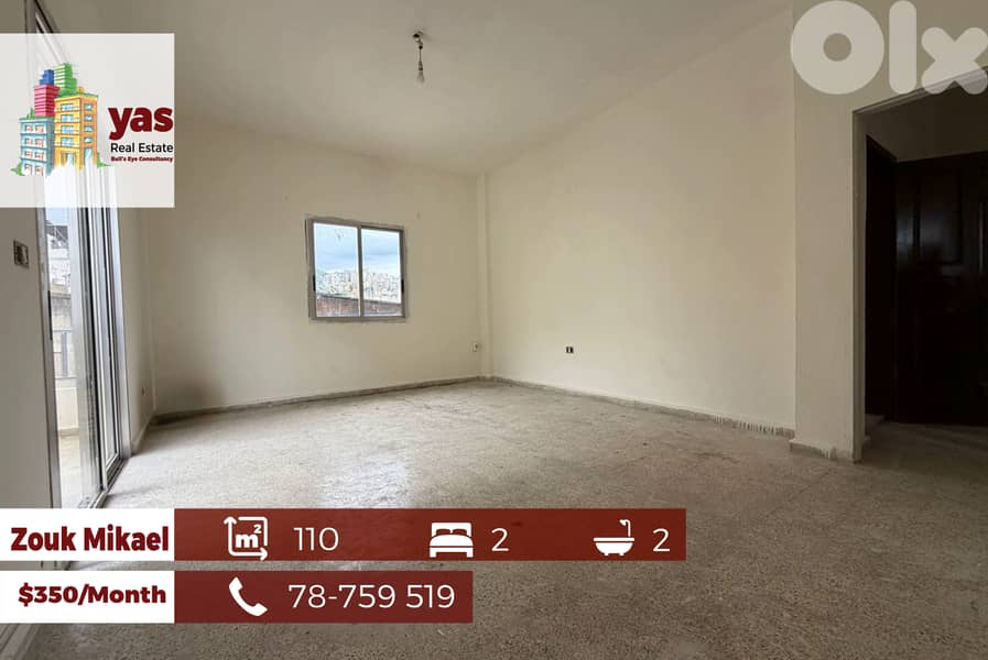 Zouk Mikael 110m2 | Rent | Well Maintained | Calm Location  EH/RH 0