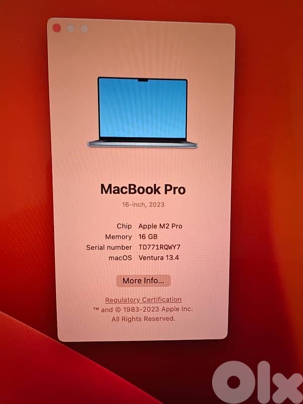macbook pro 23 0