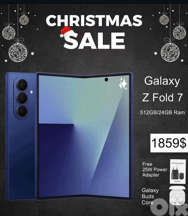 BLACK FRIDAY FOLD 7 (24/512gb) with free galaxy buds core and adapter 0