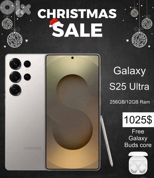Christmas Sale S25 ULTRA 12/256gb with free galaxy buds core 0