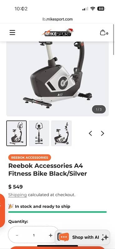 Reebok A4.0 Exercise Bike 5