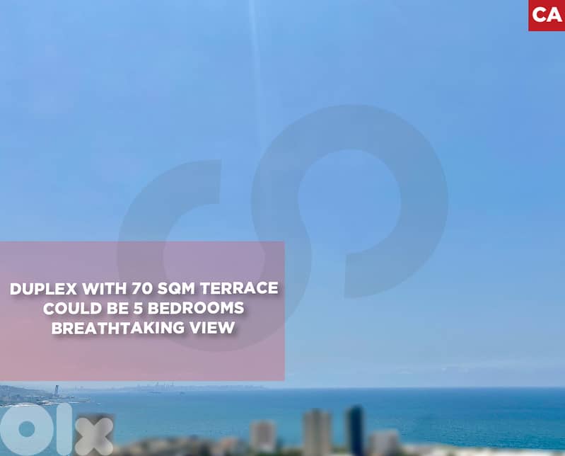 Duplex, terrace, sea view,Tabarja - Kfaryassine/كفرياسين  REF#CA129902 0