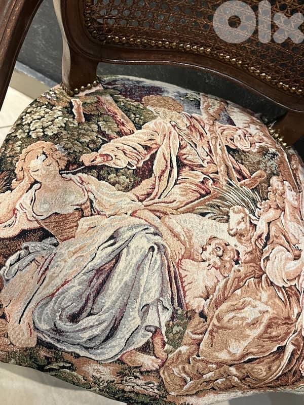 2berjer and table marble auntique 12