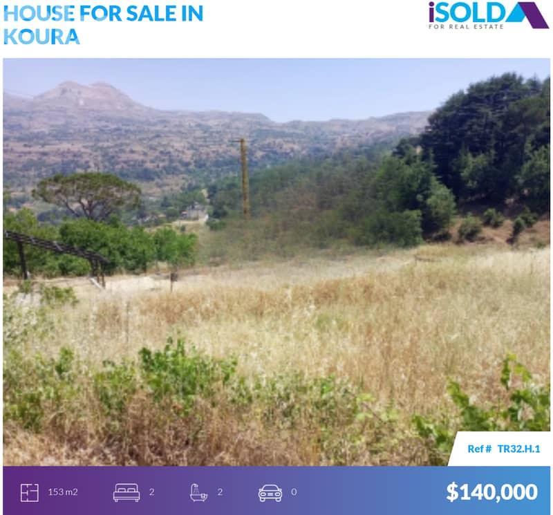 Furnished 120m2 house+garden 4sale in Koura - منزل للبيع في الكورة 0